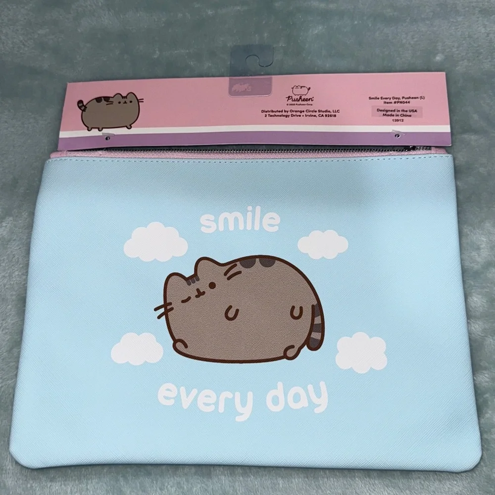 Pusheen Light Blue Smile Everyday Pencil Pouch